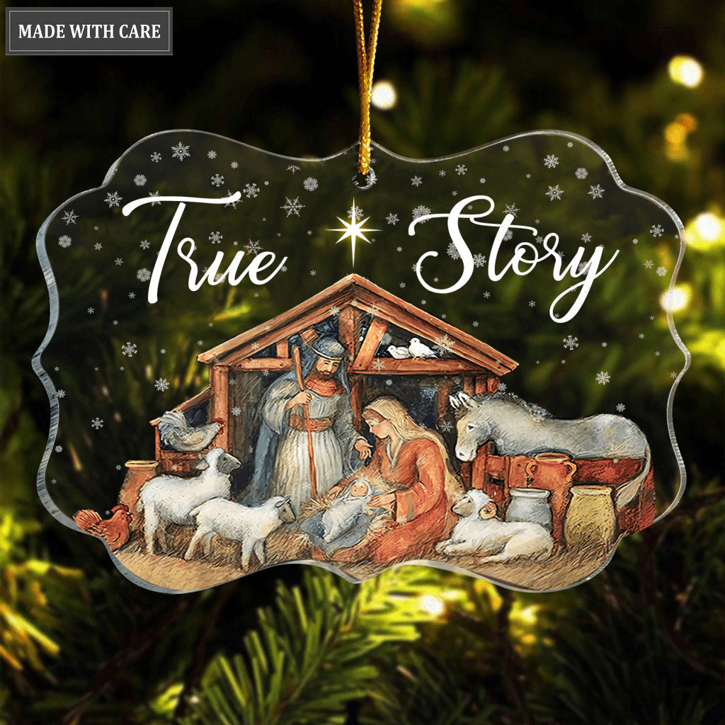 Christmas Snow True Story Transparent Ornament