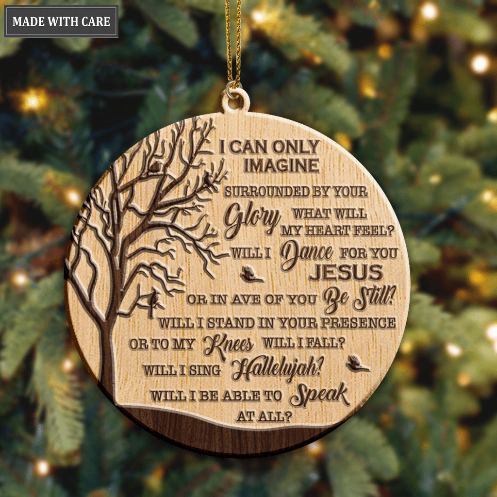 Cardinals I Can Only Imagine Wood Engraved Ornaments