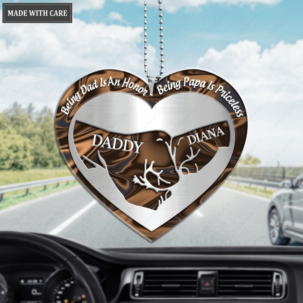 Being Dad Is An Honor Being Papa Is Priceless Personalized Ornament