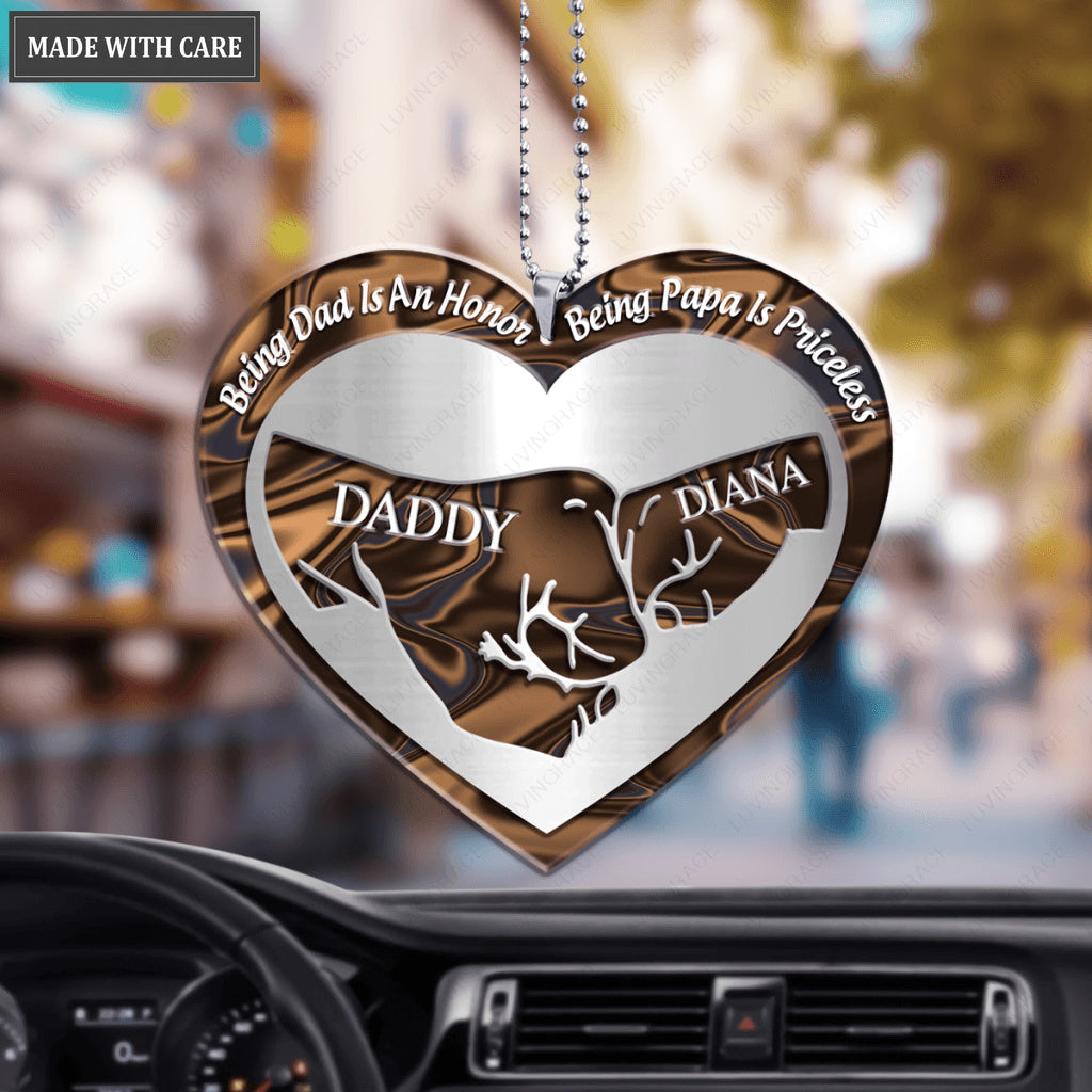Being Dad Is An Honor Being Papa Is Priceless Personalized Ornament