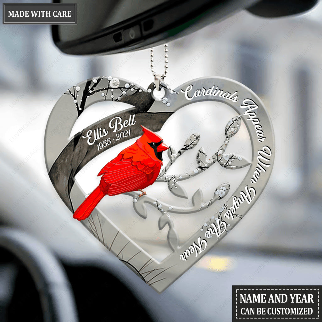 Memorial Red Cardinal Personalized Ornament