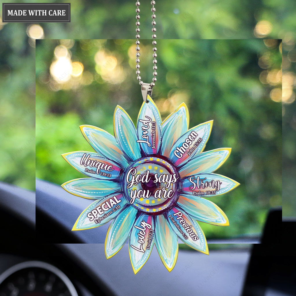 Colorful Flower God Says Ornament
