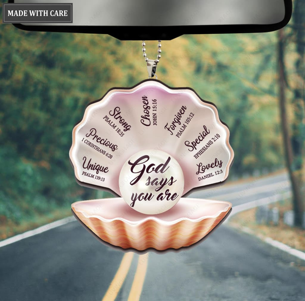 Pearl In Sea Shell God Says You Are Ornament