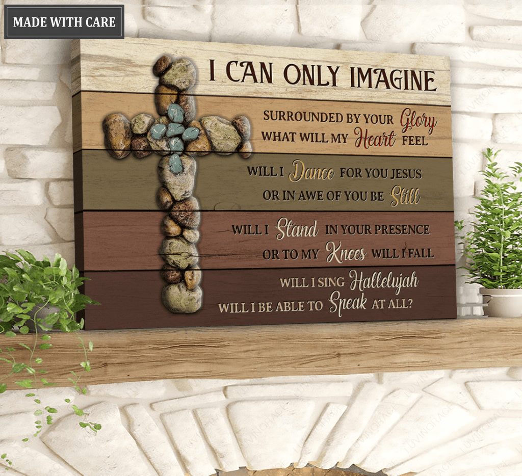 Rock Cross Surrounded By The Glory Wall Art