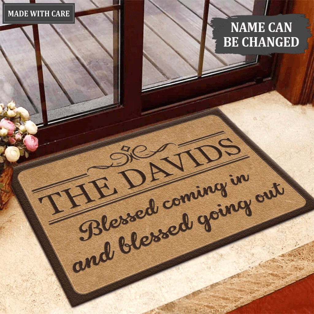 Luvingrace L172 Vintage Monogram Collection As For My House Personalized Doormat