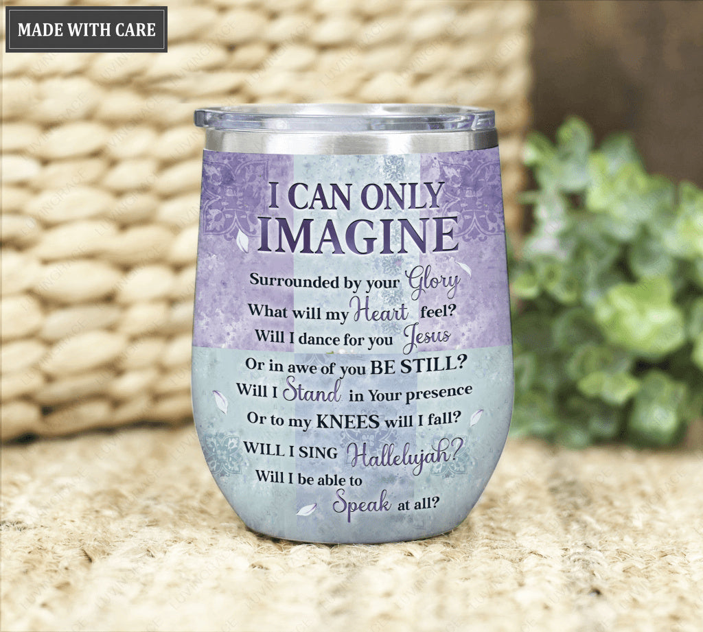 Personalized Lily Cross Surrounded By Glory Wine Tumbler