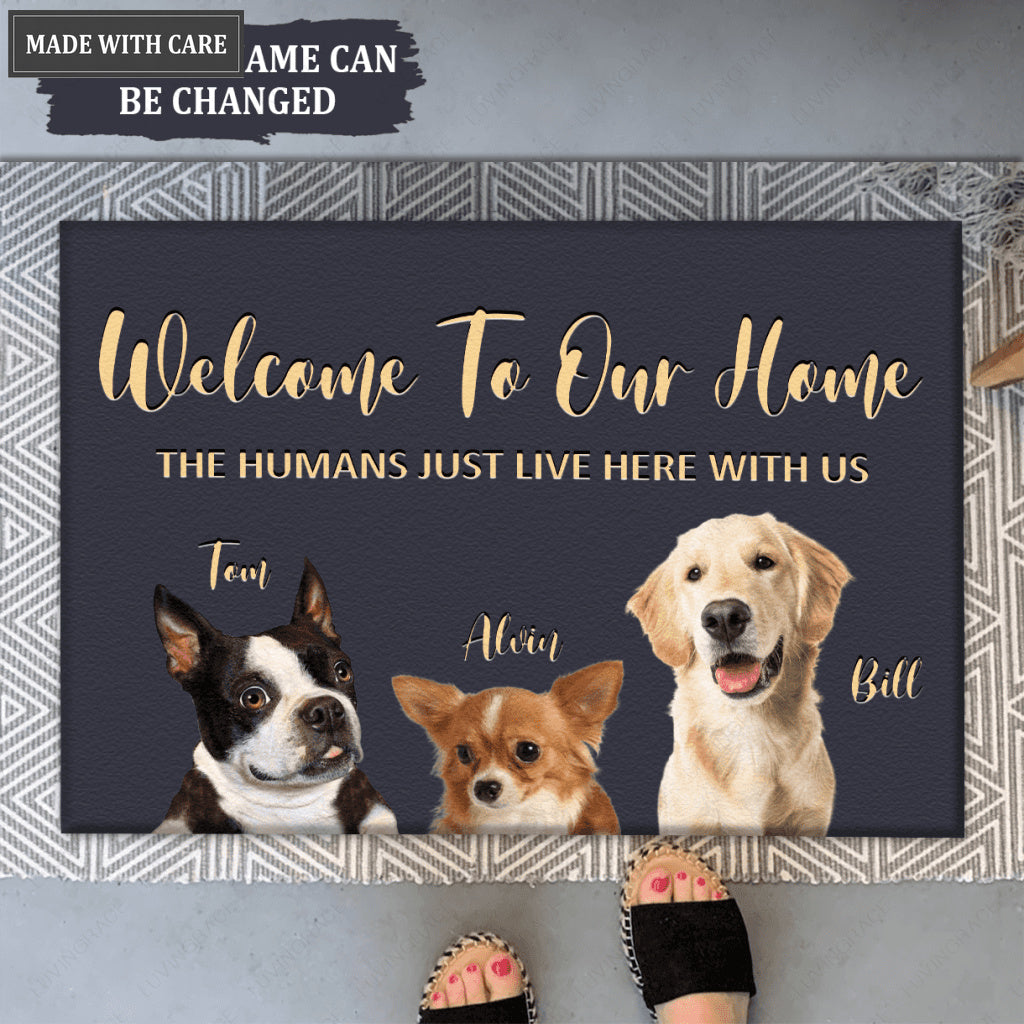 Custom Pet Doormat Dog Cat Name and Photo Funny Personalized Cute Pet Doormat