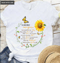 Butterfly And Sunflower By Glory T-Shirt