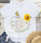 Butterfly And Sunflower By Glory T-Shirt