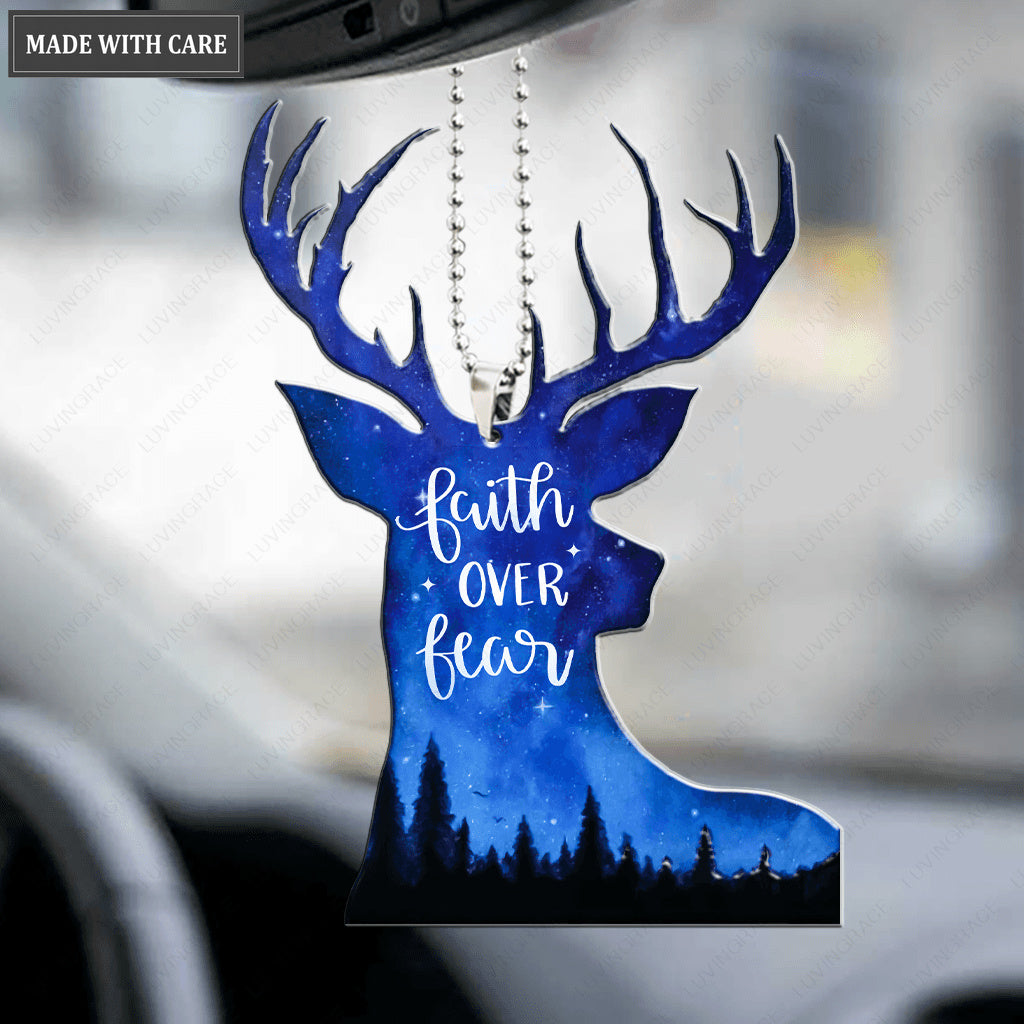 Deer Faith Over Fear Ornament