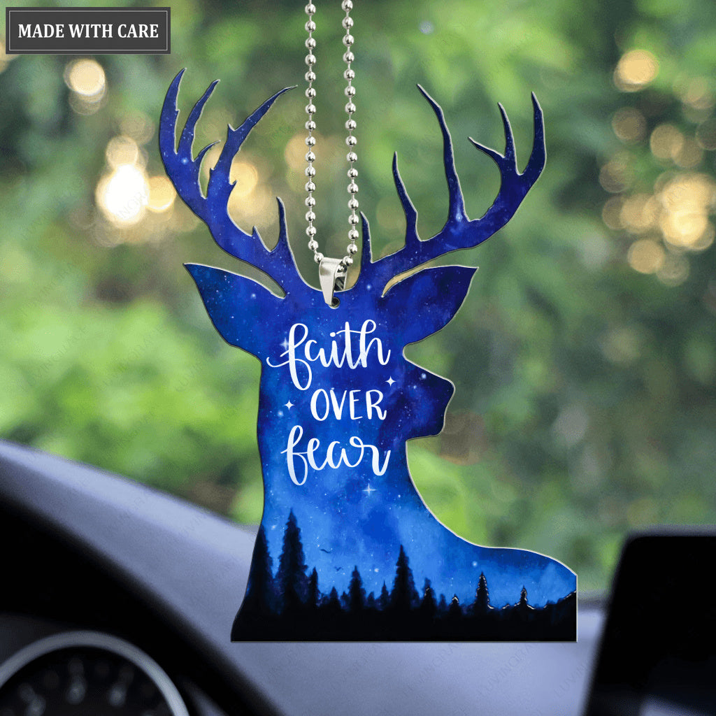 Deer Faith Over Fear Ornament