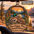 3D Raised Personalized Name Duck Family Christmas Ornament