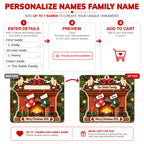 3D Raised Personalized Christmas Fireplace Stocking Ornament – Family Gift
