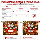 3D Raised Personalized Snowman Christmas Ornament – Family Gift