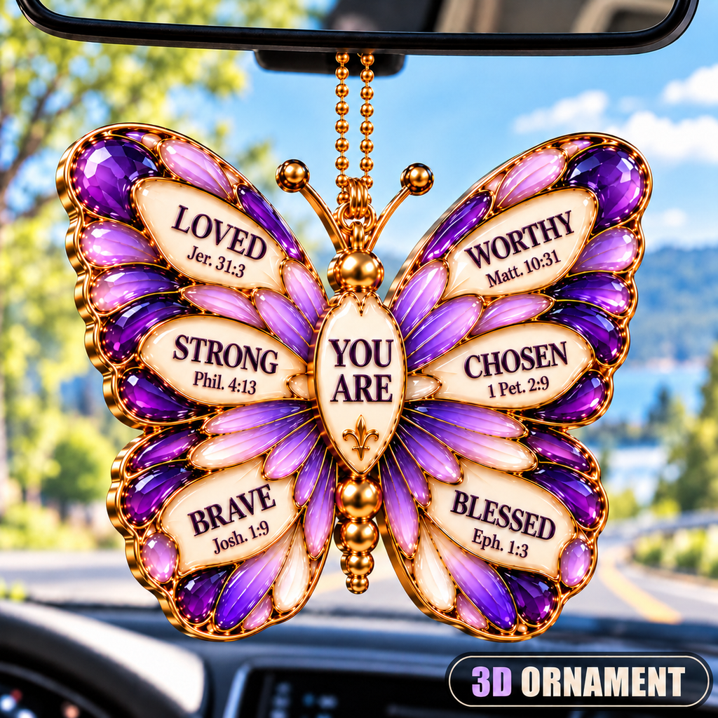 You Are Loved 3D Butterfly Ornament – Inspirational Christian Gift