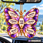 You Are Loved 3D Butterfly Ornament – Inspirational Christian Gift
