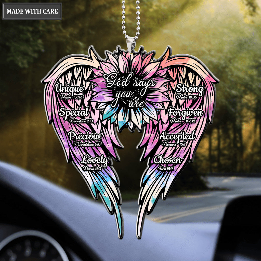 Muticolor Flower Wings God Says You Are Ornament