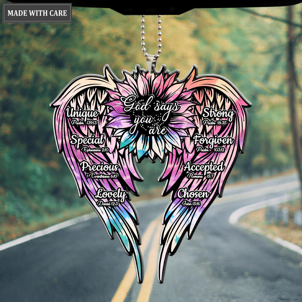 Muticolor Flower Wings God Says You Are Ornament