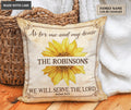 Personalized Square Pillow Sunflower Serve The Lord