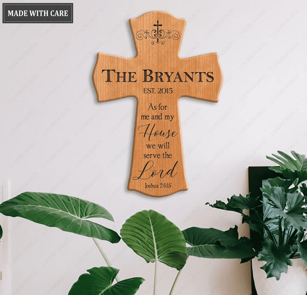 Personalized Hanging Cross As For Us