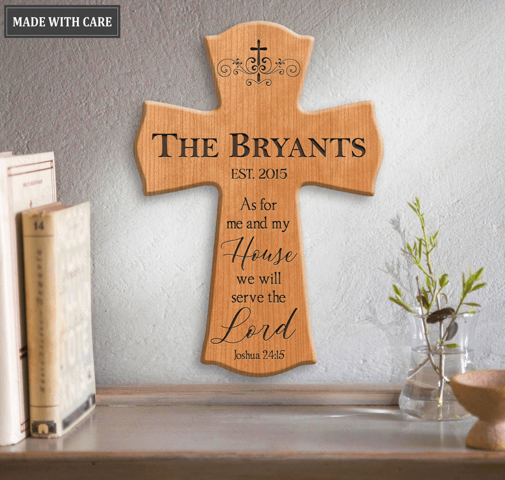 Personalized Hanging Cross As For Us