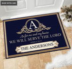 Border Monogram As For My House Personalized Doormat