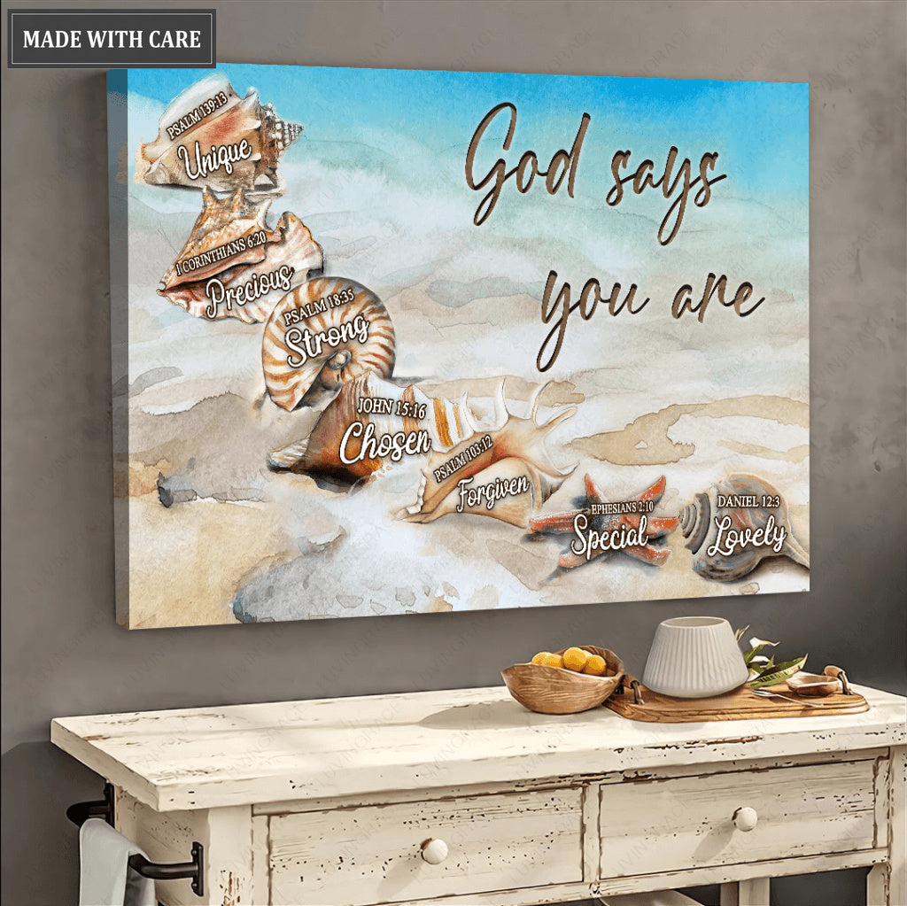Seashells On The Beach Wall Art