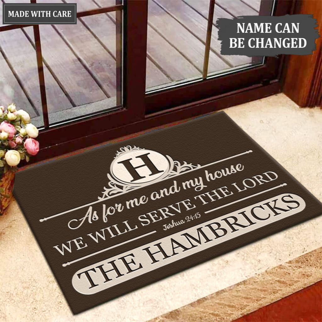 Luvingrace M102 Decorative Monogram Collection As For My House Personalized Doormat
