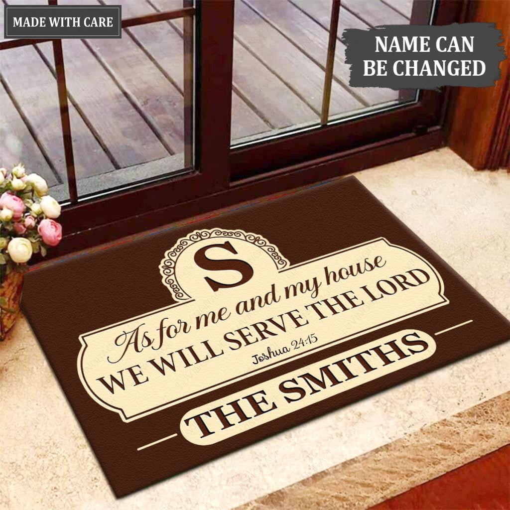 Luvingrace M97 Elegant Monogram Collection As For My House Personalized Doormat
