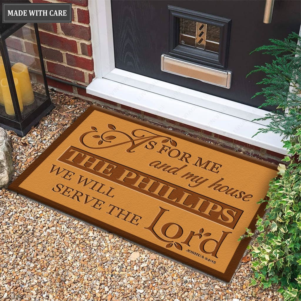 Luvingrace M80 Decorative Monogram Collection As For My House Personalized Doormat