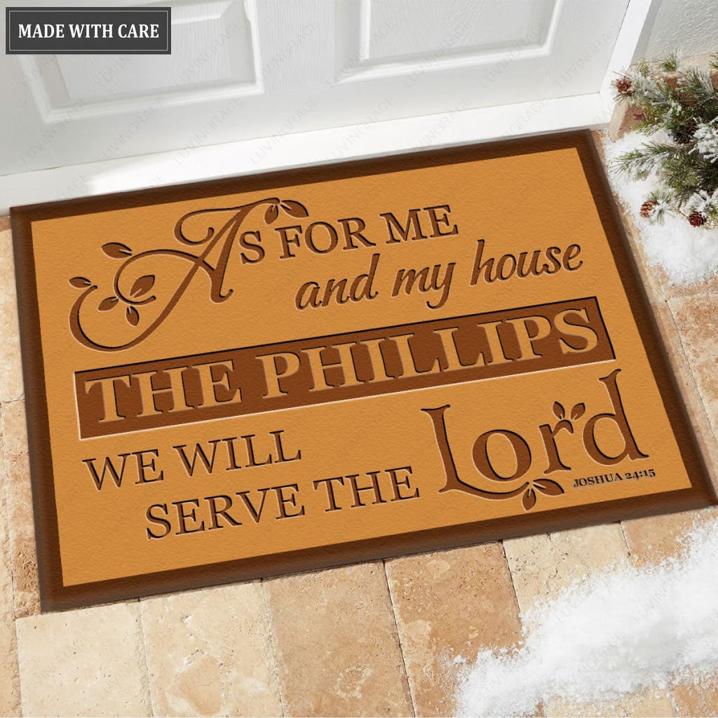 Luvingrace M80 Decorative Monogram Collection As For My House Personalized Doormat