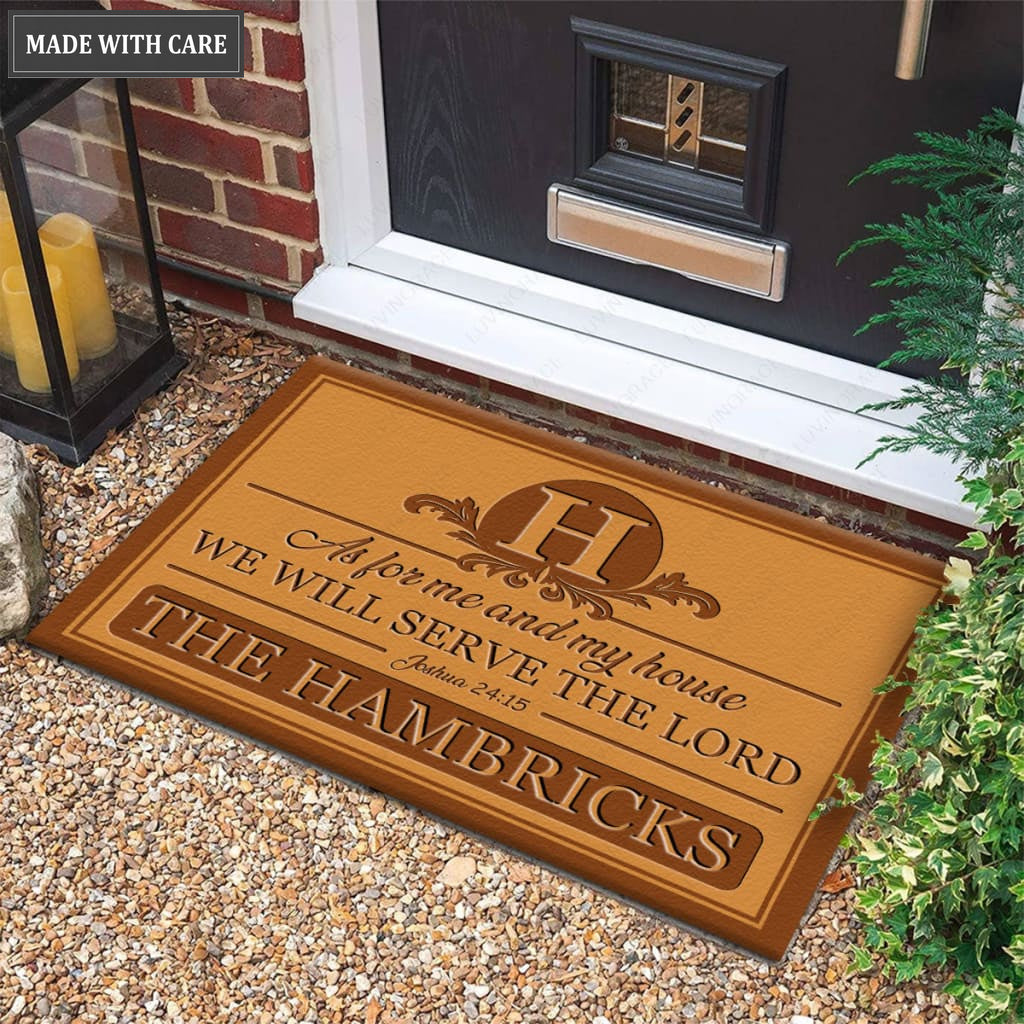 Luvingrace M81 Decorative Monogram Collection As For My House Personalized Doormat