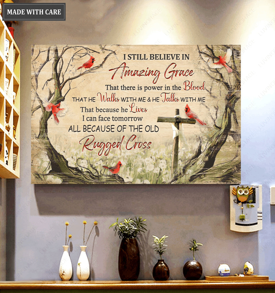Cardinal Vintage Field Amazing Grace Wall Art