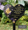 Personalized My Mind Heart Plaque Stake