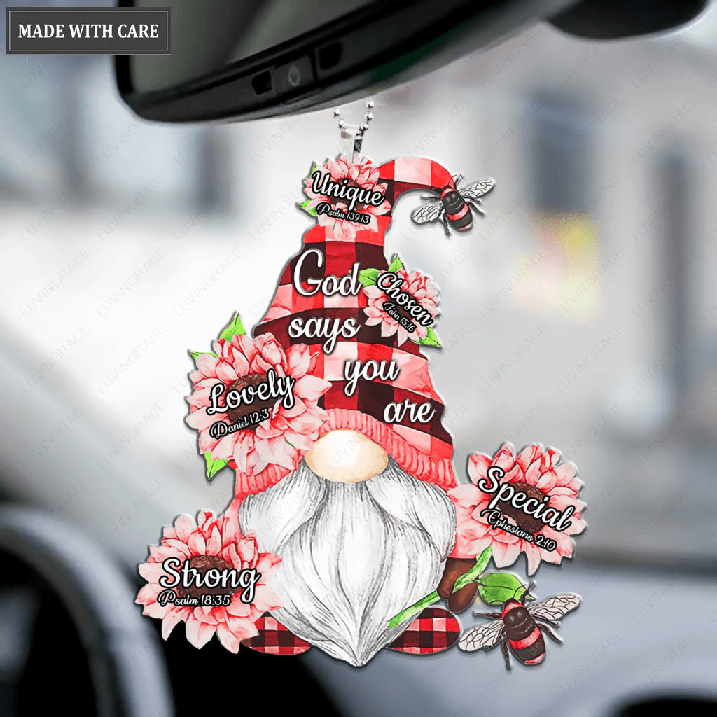 Christmas Gnome God Says You Are Ornament