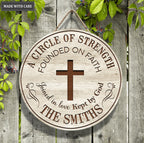 Personalized A Circle Of A Family Wood Circle Sign