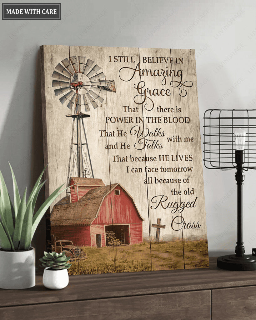 Windmills Amazing Grace Canvas Wall Art