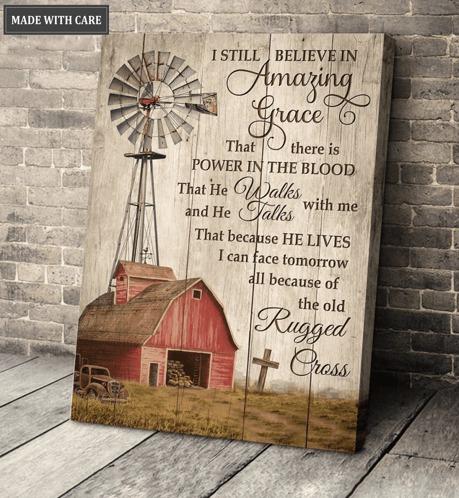 Windmills Amazing Grace Canvas Wall Art