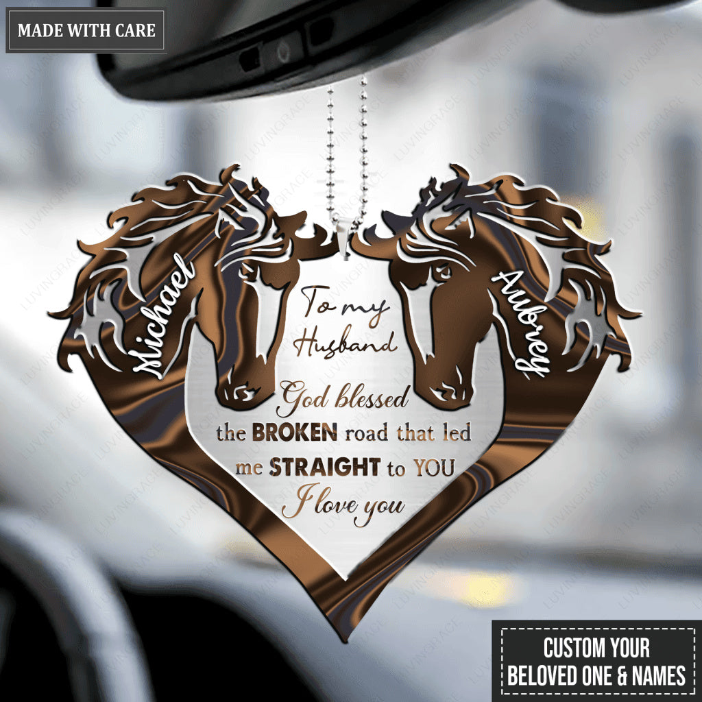 To Beloved One God Blessed Horses Personalized Ornament