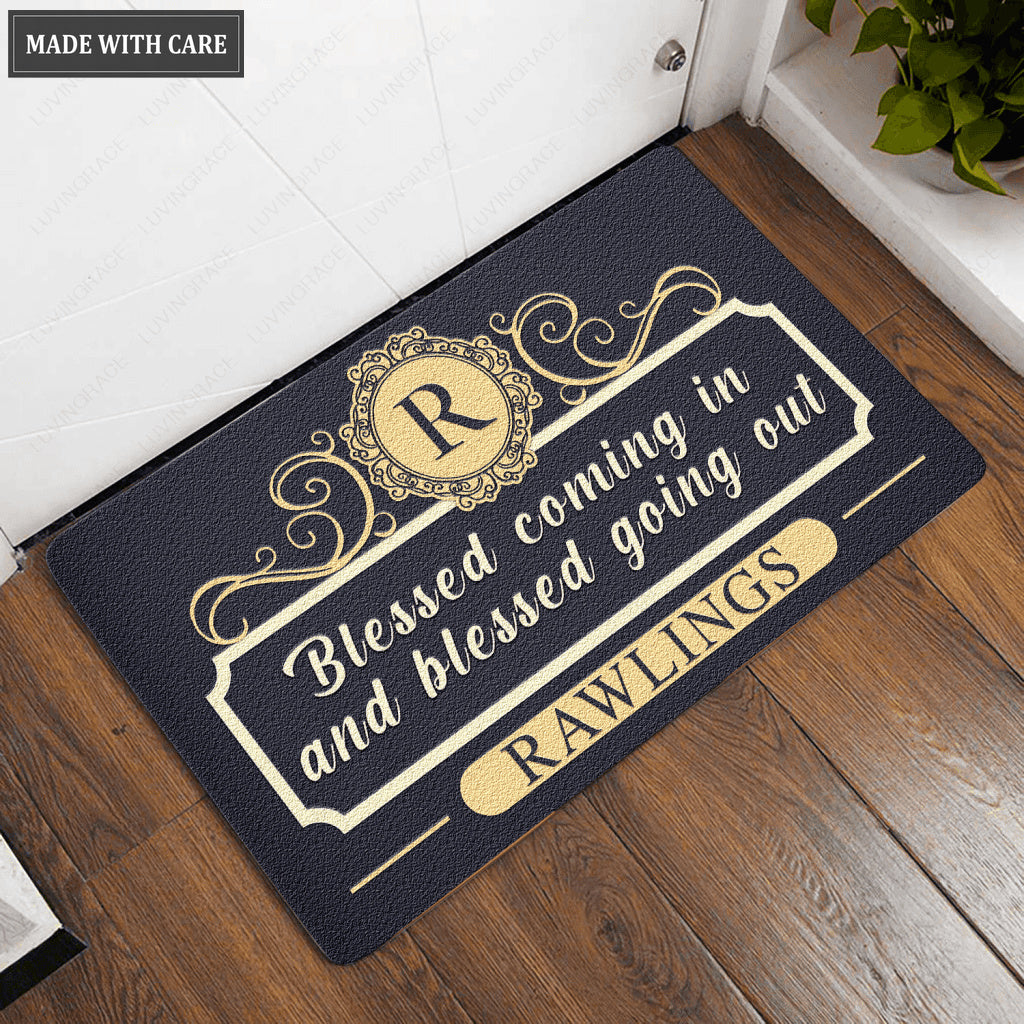Personalized Brown Blessed Coming In Doormat