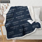 Identity In Christ You Are Super Soft Warm Hugs, Get Well Gift Blanket Plush Healing Thoughts Prayer Grace Warrior Spirit
