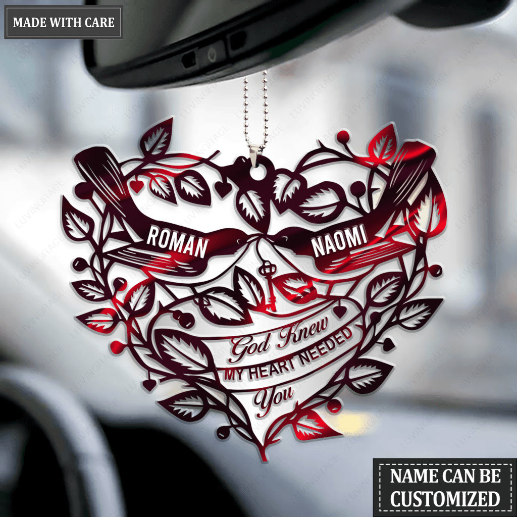 Bird Love God Knew My Heart Personalized Ornament