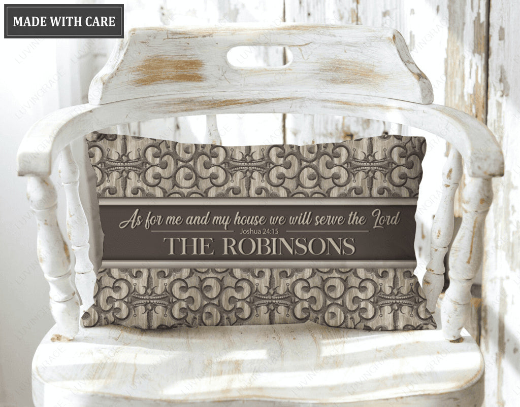 Serve The Lord Personalized Rectangular Pillow