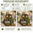 Fishing Lover With Custom Name Christmas Gift - Personalized 3D Ornament