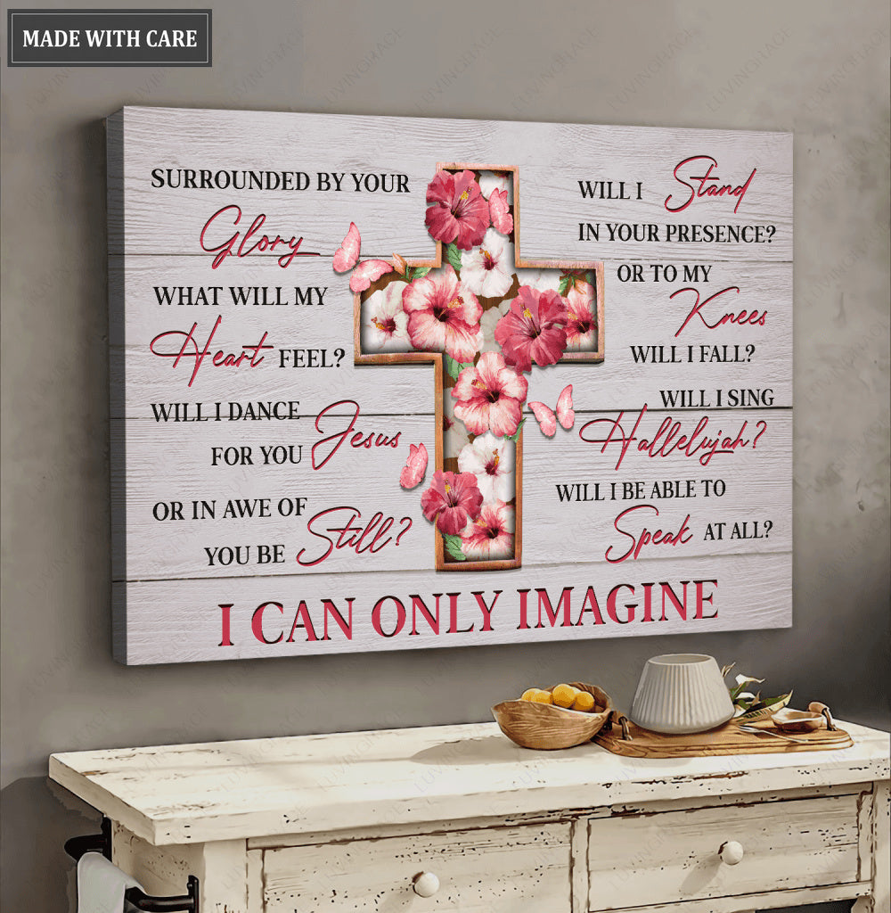 Hibiscus Cross Will I Be Able To Speak Wall Art