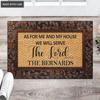 Owl Pattern Serve The Lord New Personalized Door Mat