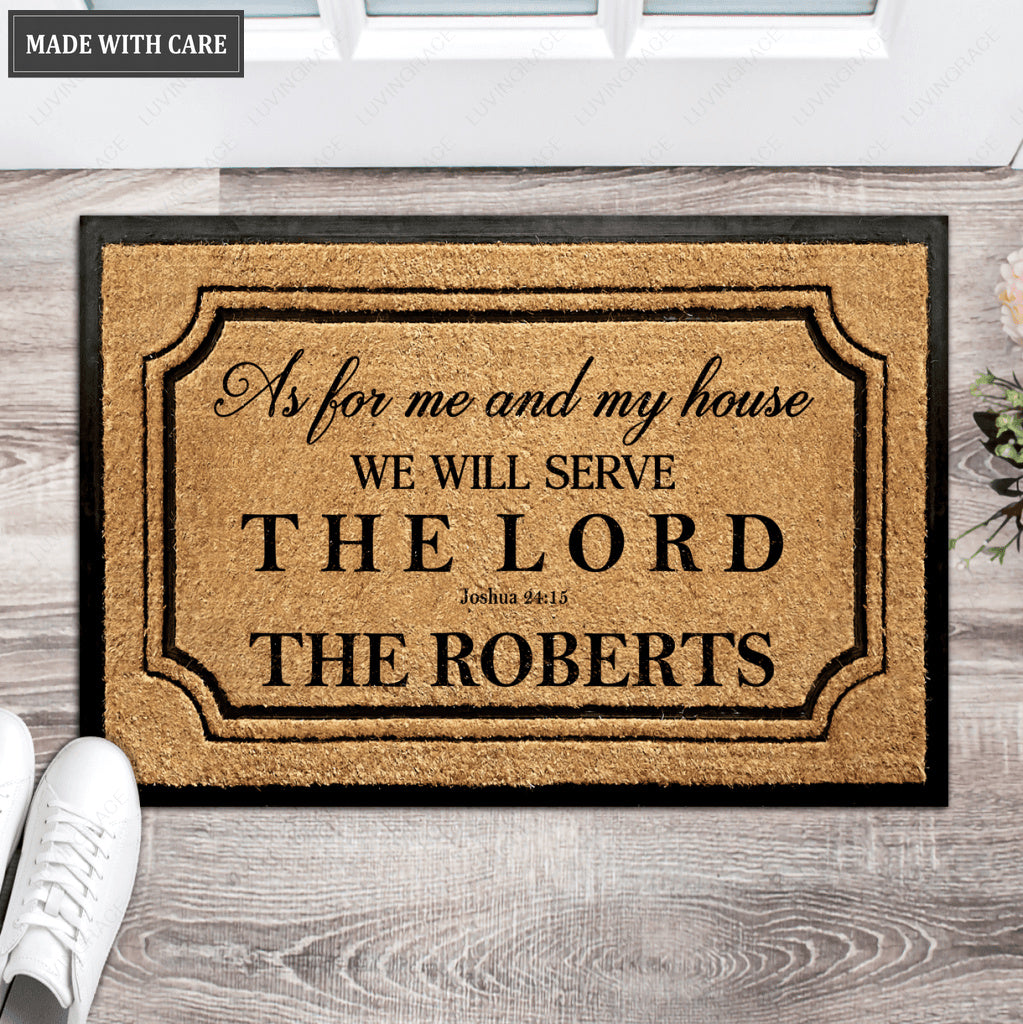 Serve The Lord Personalized Door Mat New Arrival