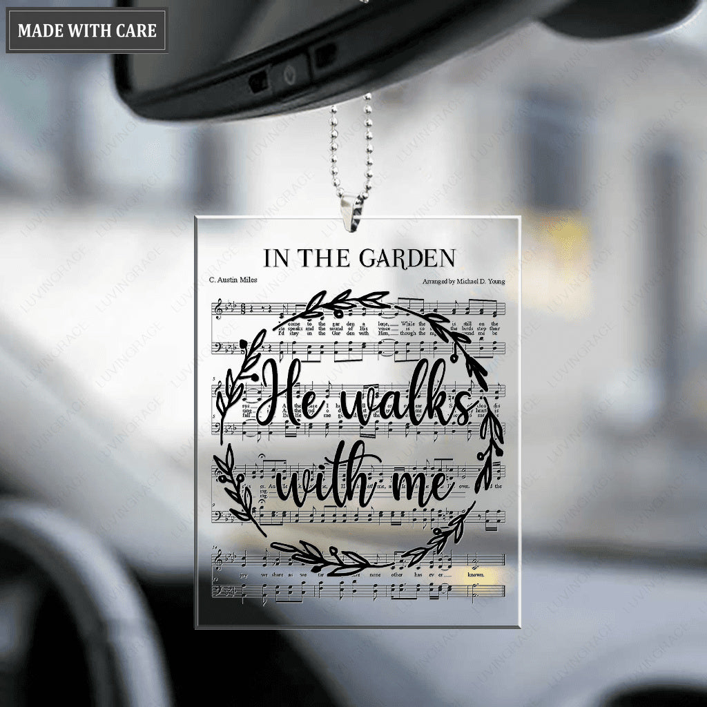 He Walks With Me Music Sheets Ornament