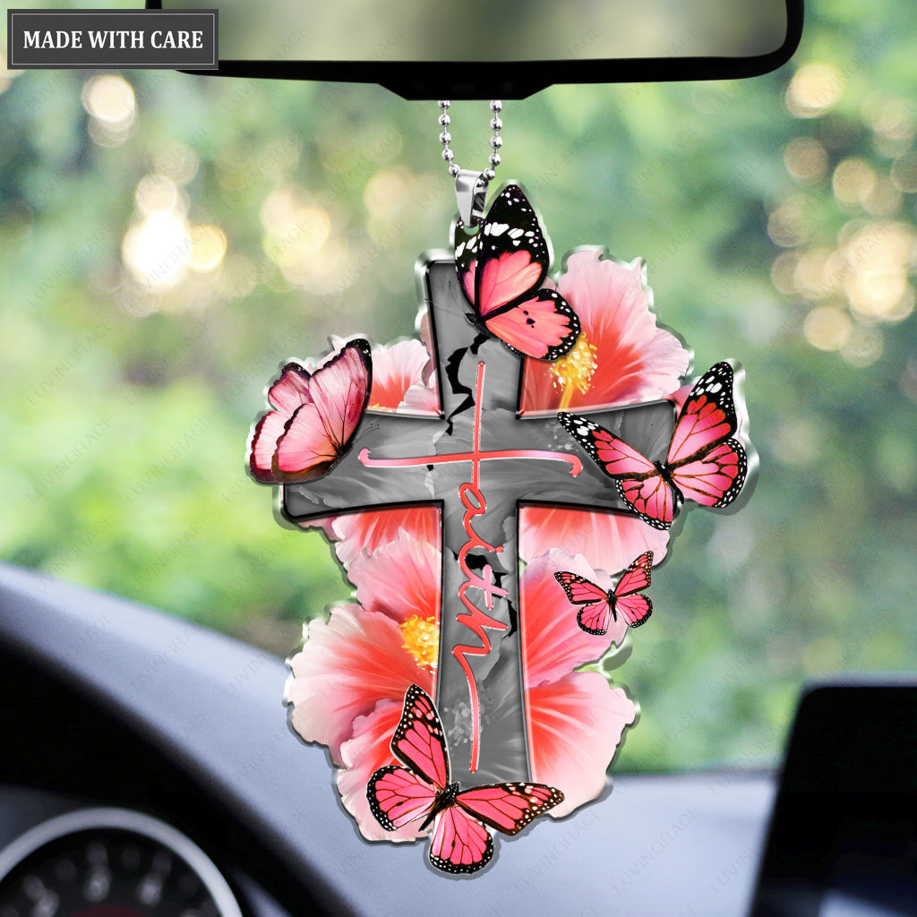 Hibicus Faith Butterfly Ornament