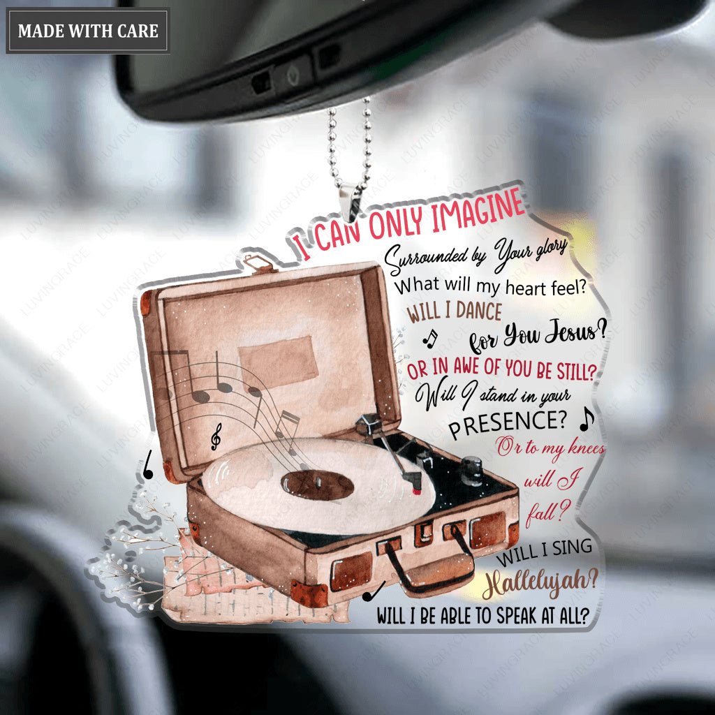 Record Player I Will Dance For You Jesus Ornament
